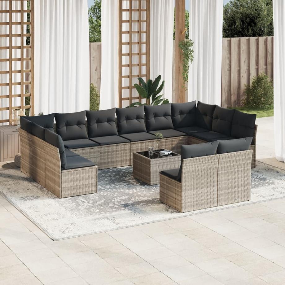 VidaXL Ensemble de canapés de jardin rotin synthétique  