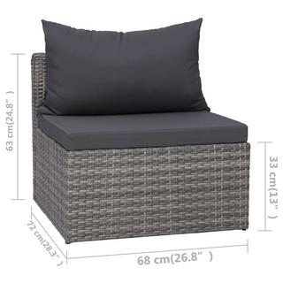 VidaXL Gartensofa-set poly-rattan  