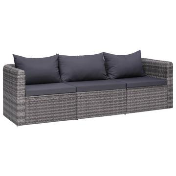 Gartensofa-set poly-rattan