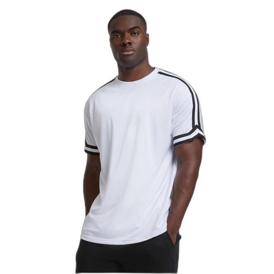 URBAN CLASSICS T-Shirt Oversized Stripes Mesh  