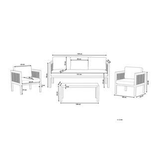 Beliani Garten Lounge aus Aluminium Modern BORELLO  