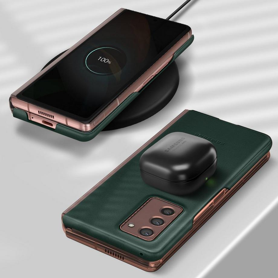 SAMSUNG  Cover Samsung Z Fold 2 Originale Pelle 