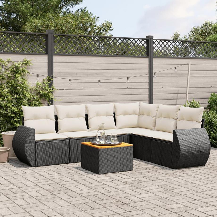 VidaXL set divano da giardino Polirattan  