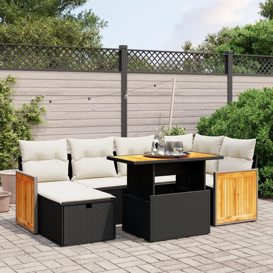 VidaXL Ensemble de canapés de jardin rotin synthétique  