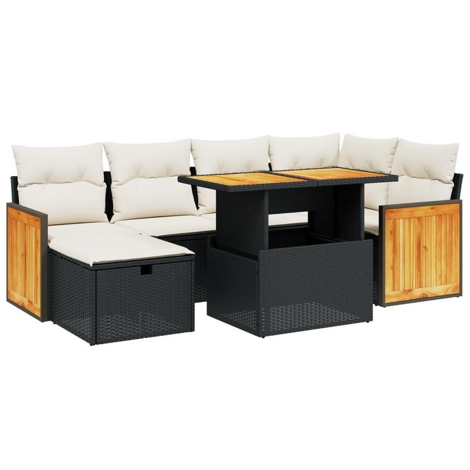 Ensemble de canapés de jardin rotin synthétique