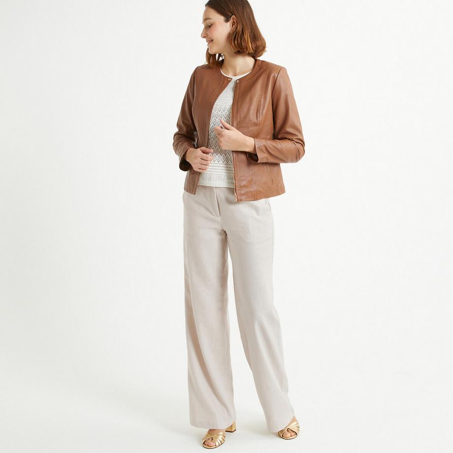 La Redoute Collections Blouson court en cuir de mouton  