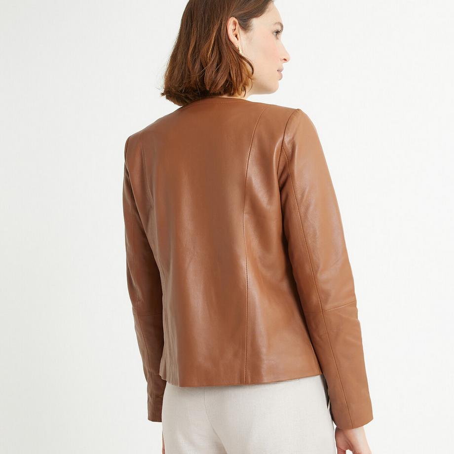 La Redoute Collections Blouson court en cuir de mouton  