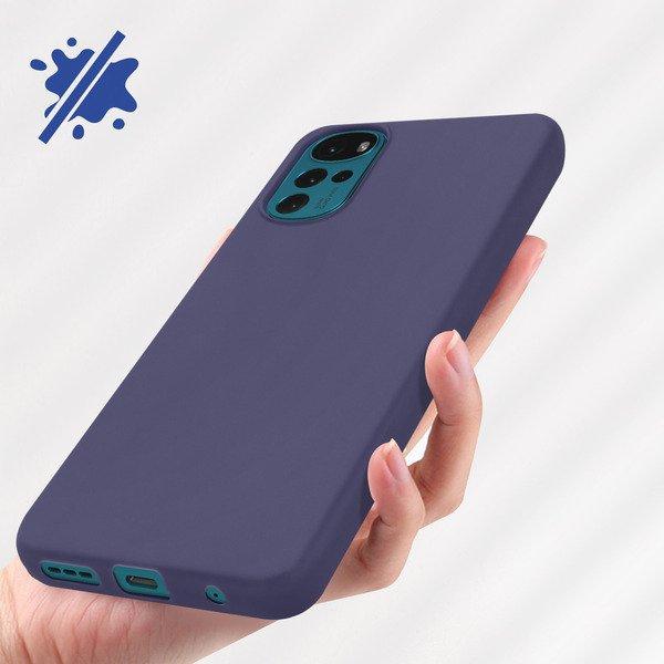 Avizar  Coque Mat Motorola Moto G22 Bleu Nuit 