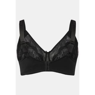 Ulla Popken  Reggiseno senza ferretto con mesh, pizzo e coppa B-E 