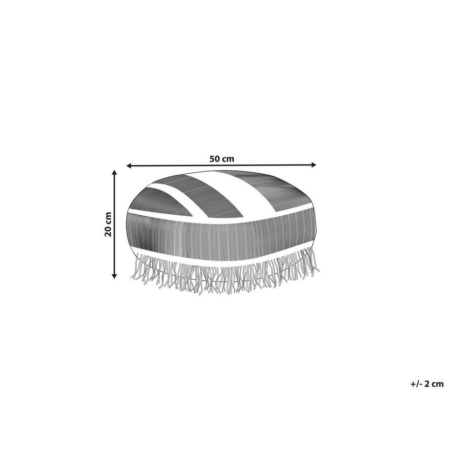 Beliani Pouf en Coton Scandinave OULAD  