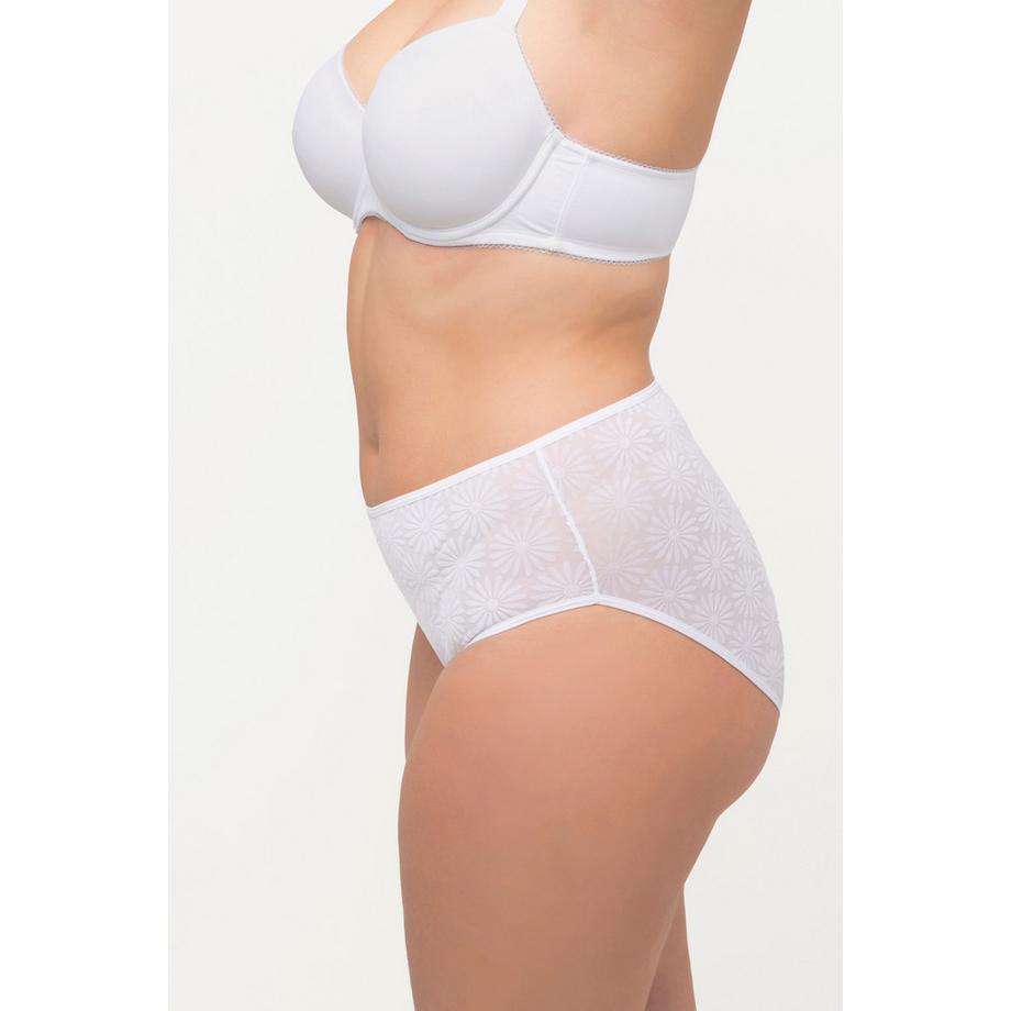 Ulla Popken Midislip Flockdruck Keyhole  