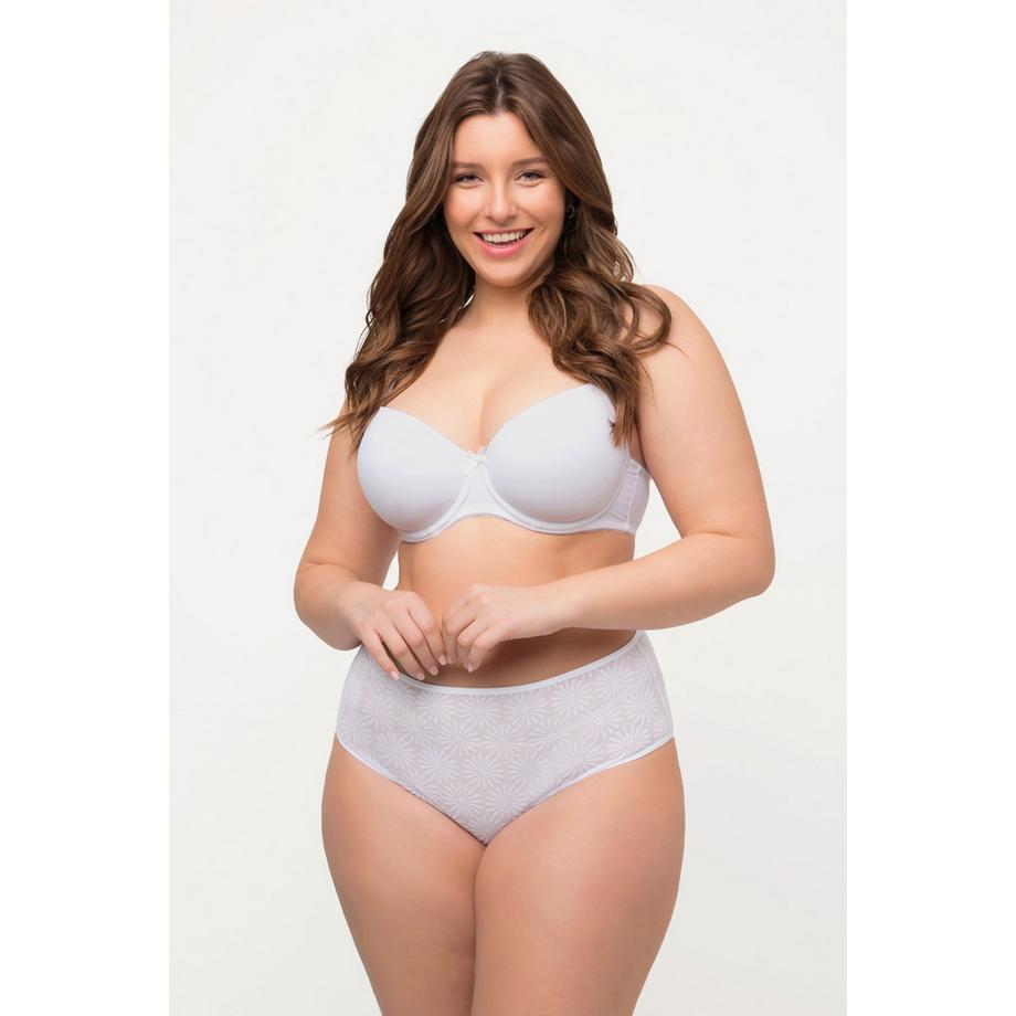 Ulla Popken Midislip Flockdruck Keyhole  