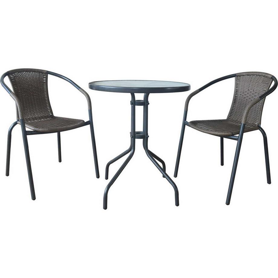 mutoni Balkon-Set Lida Glas (3-tlg)  