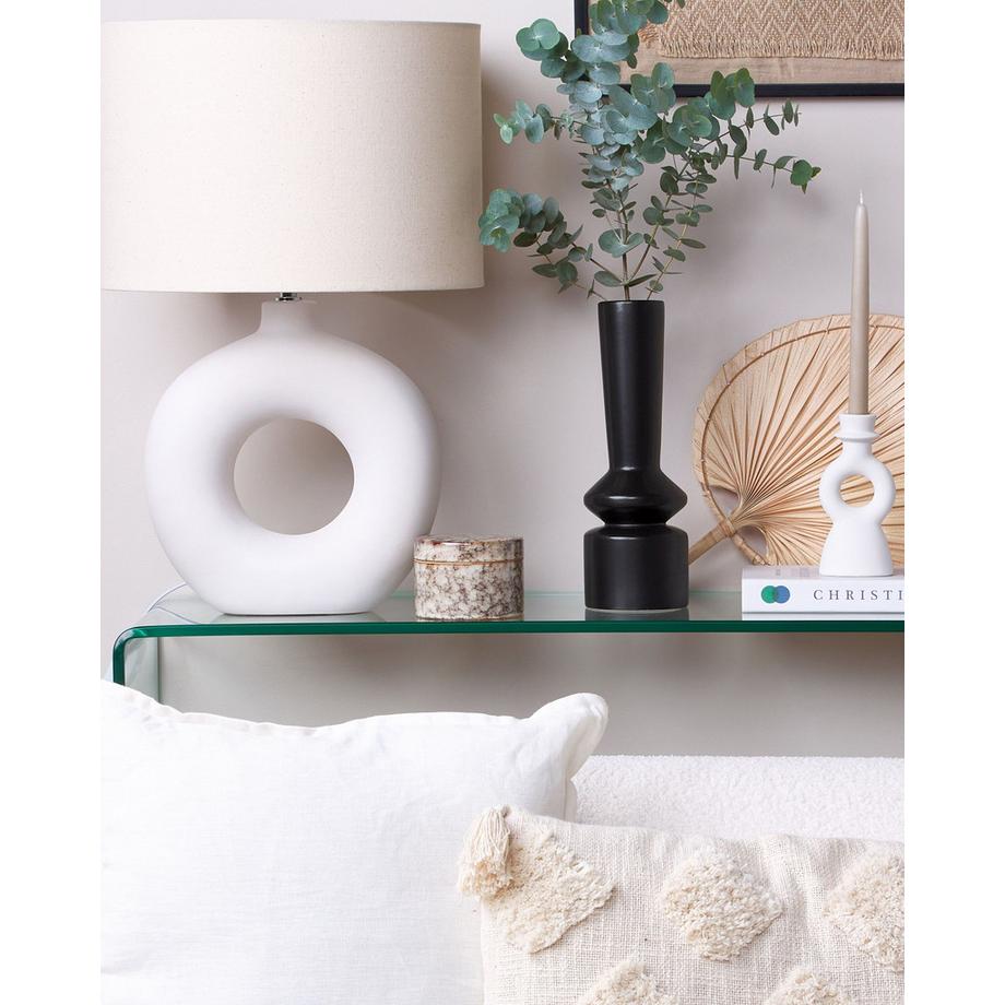 Beliani Vase à fleurs en Dolomite Boho PEANIA  