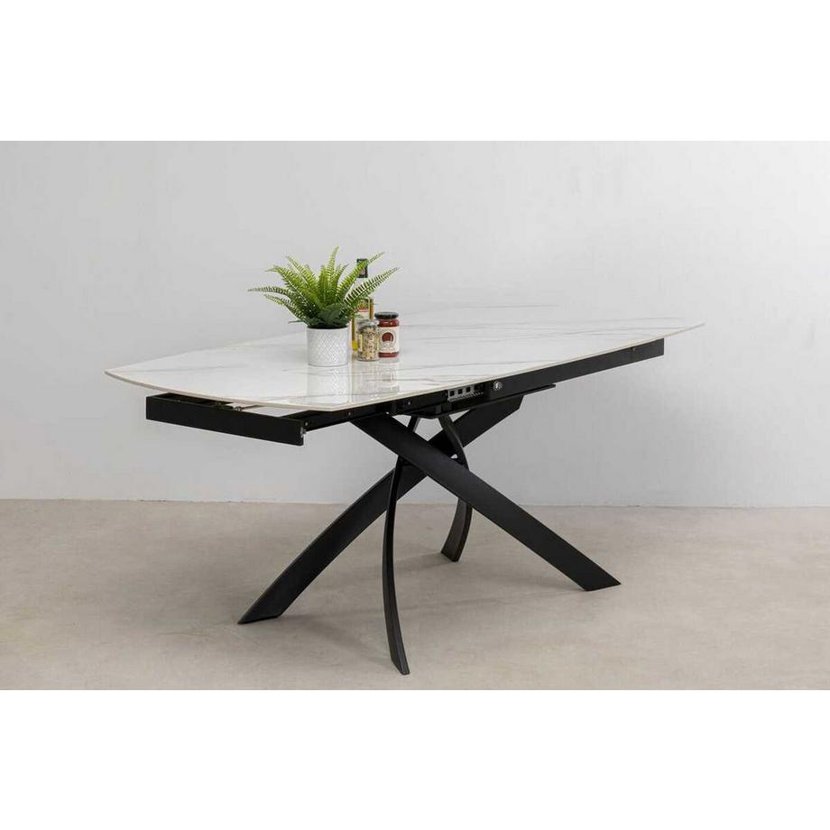 KARE Design Table à rallonges Twist Onyx 120-180x90  
