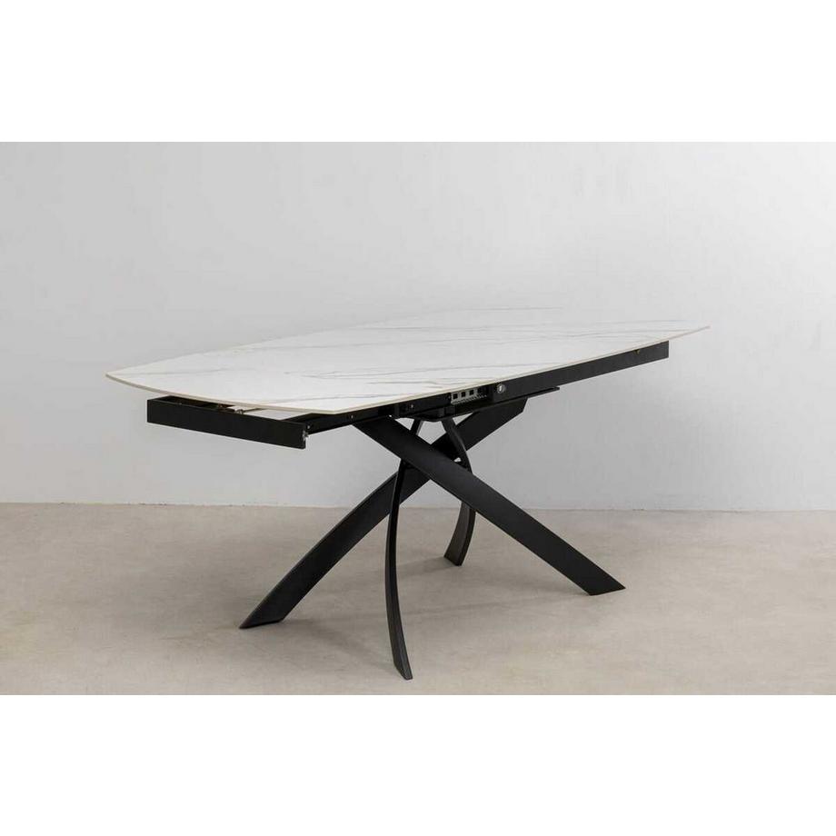 KARE Design Table à rallonges Twist Onyx 120-180x90  