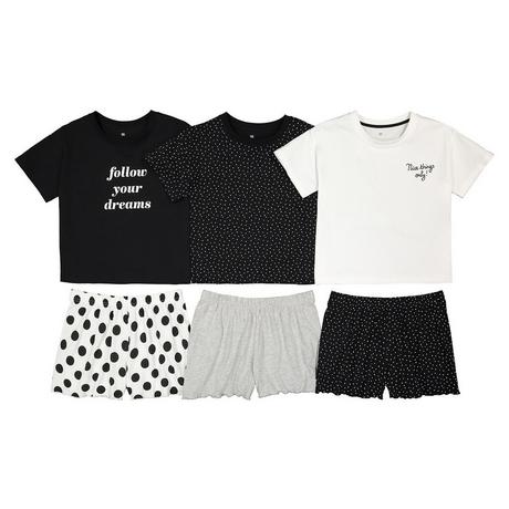 La Redoute Collections  3er-Pack Kurzpyjamas 