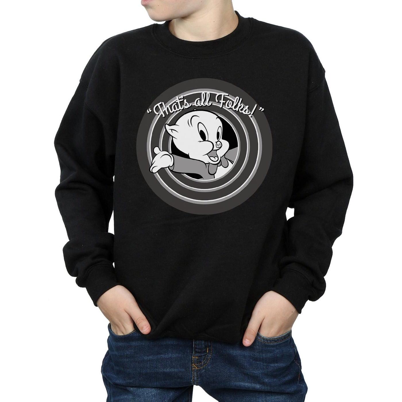 LOONEY TUNES  Porky Pig That´s All Folks Sweatshirt 