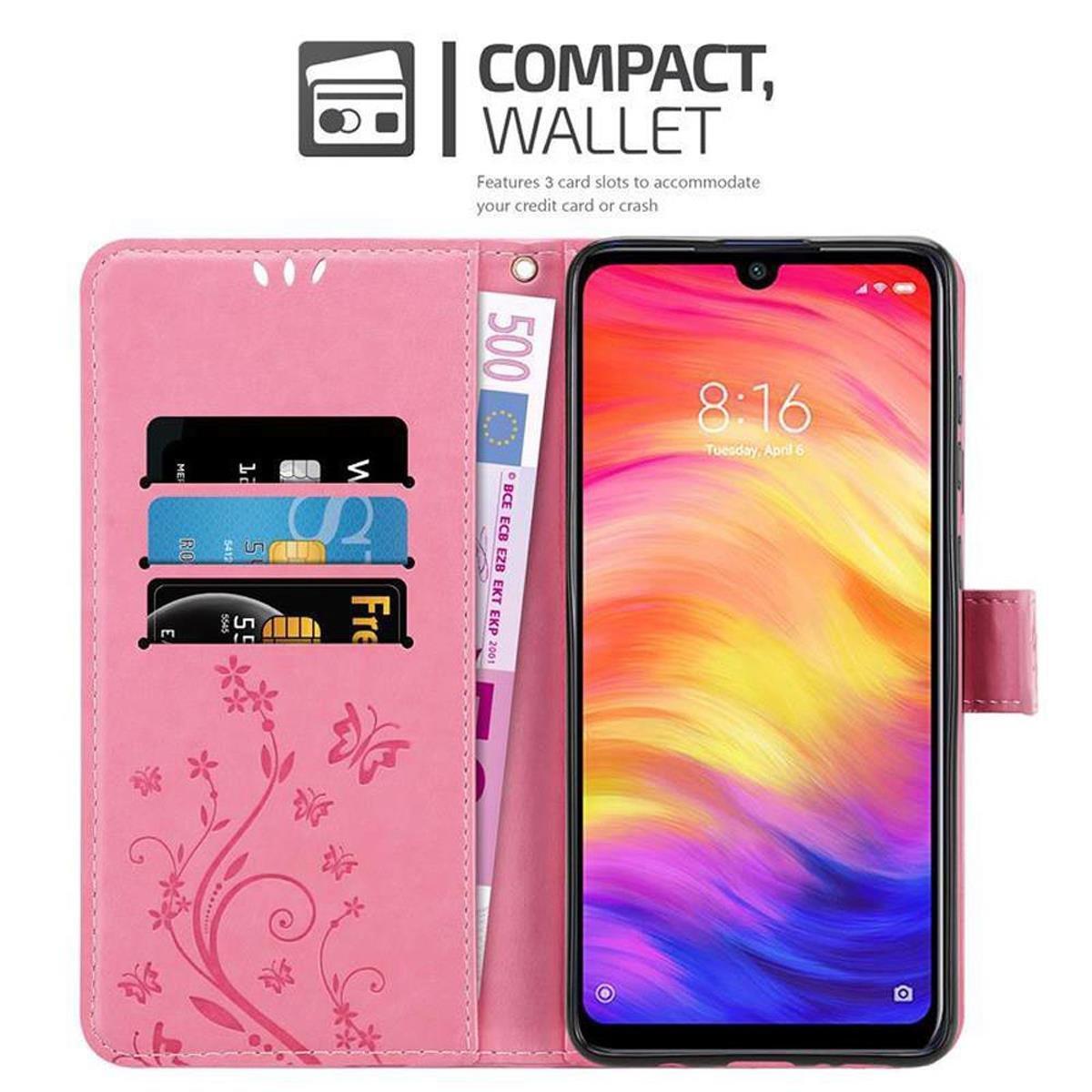 Cadorabo  Hülle für Xiaomi RedMi NOTE 7 Blumen Design Magnetverschluss 