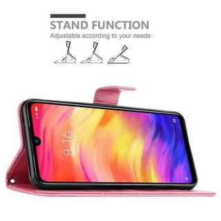 Cadorabo  Hülle für Xiaomi RedMi NOTE 7 Blumen Design Magnetverschluss 