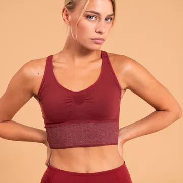 Bustier Yoga lang  - bordeaux