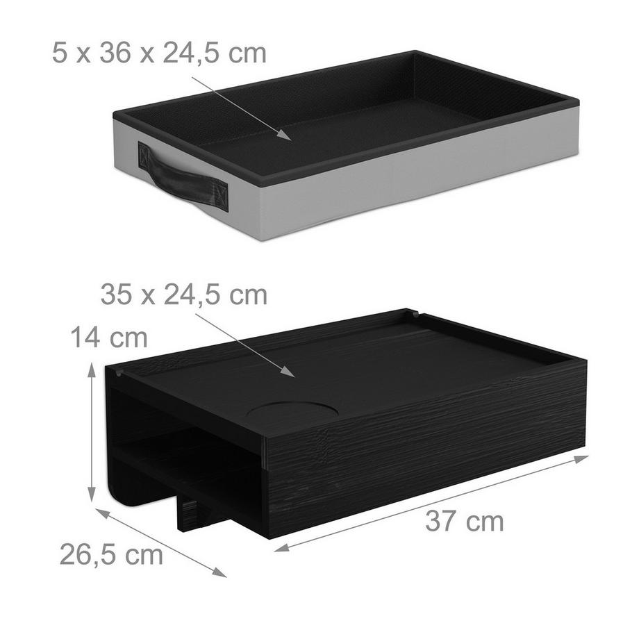 Northix Ansteckbares Nachttischregal mit Schublade  