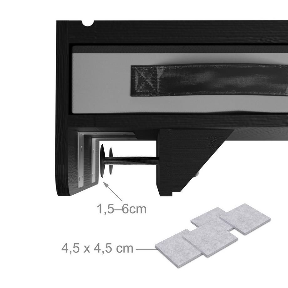 Northix Ansteckbares Nachttischregal mit Schublade  