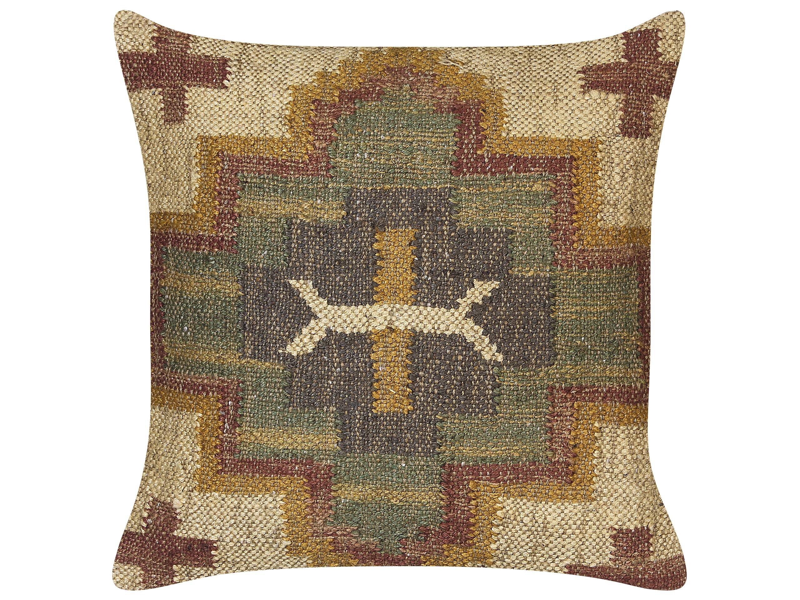 Beliani Coussin en Jute Boho PULICAT  