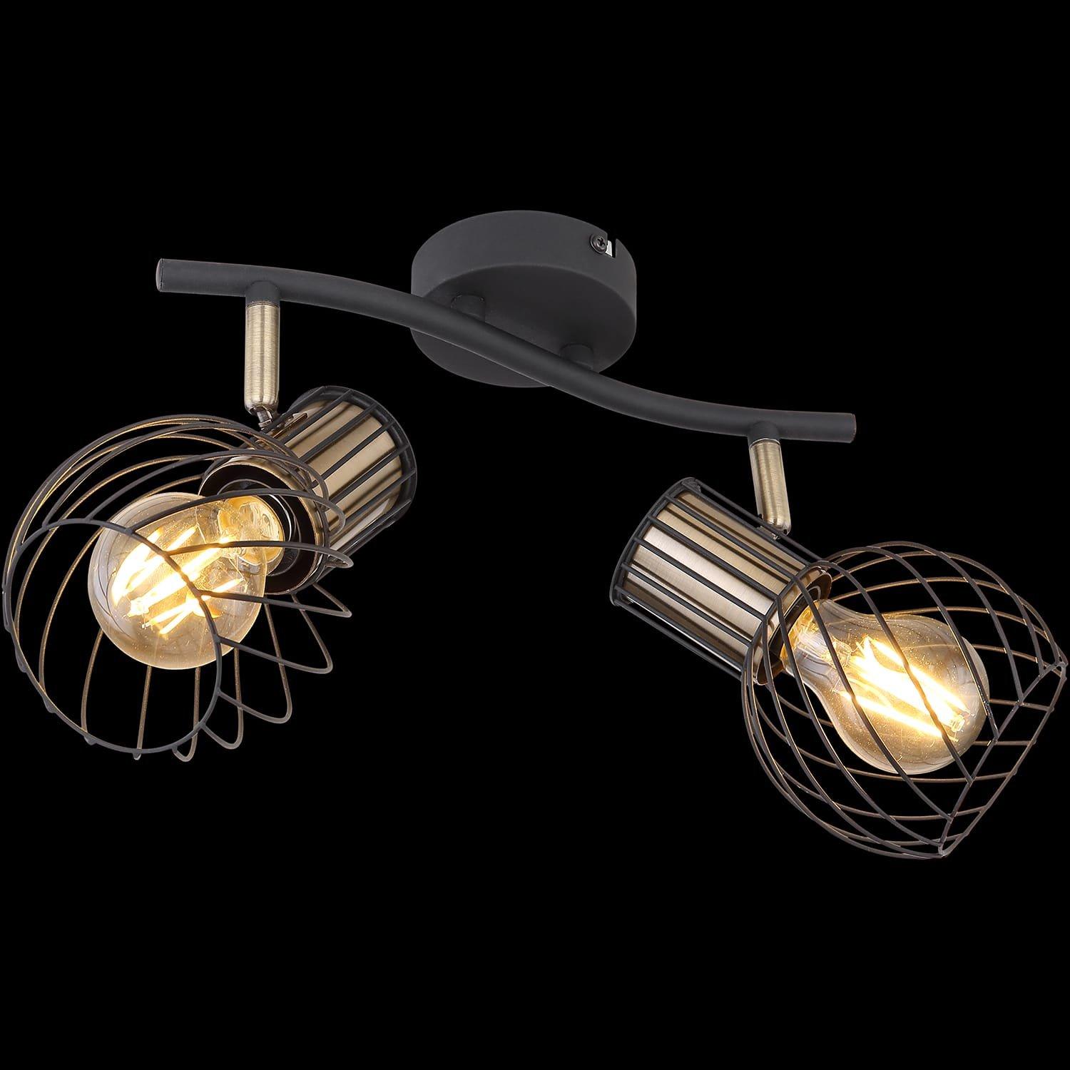 mutoni Spot Argusto métal noir mat 2xE27  