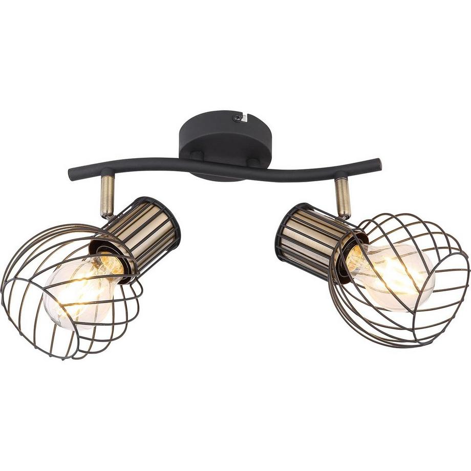 mutoni Spot Argusto métal noir mat 2xE27  