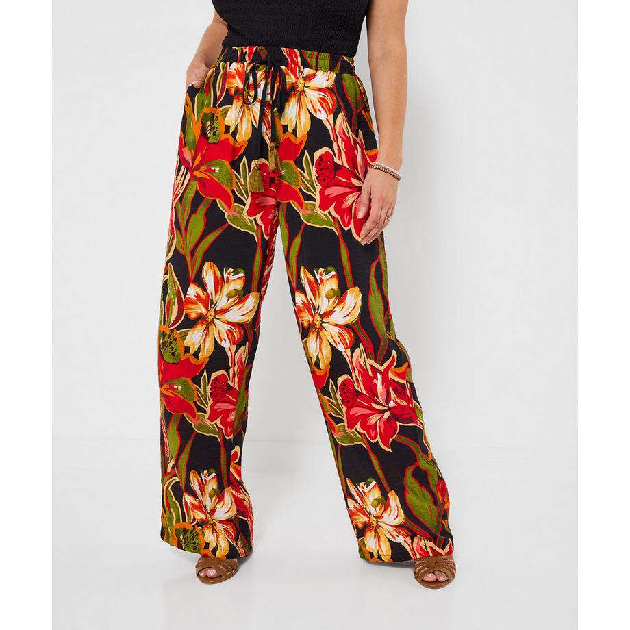 Joe Browns Pantaloni a gamba larga con stampa floreale e vita elasticizzata  