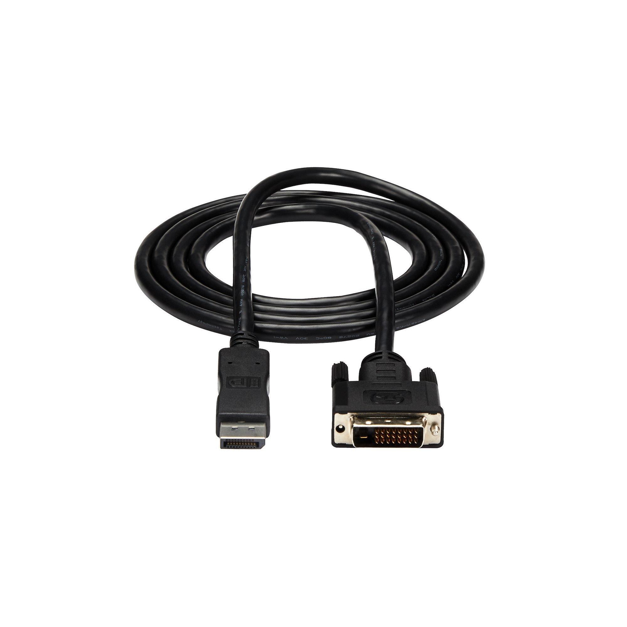 STARTECH.COM  StarTech.com 1,8m DisplayPort auf DVI Kabel - DisplayPort auf DVI Adapterkabel 1080p Video - DisplayPort zu DVI-D Kabel Single Link - DP zu DVI Monitor Kabel - DP 1.2 zu DVI Konverter 