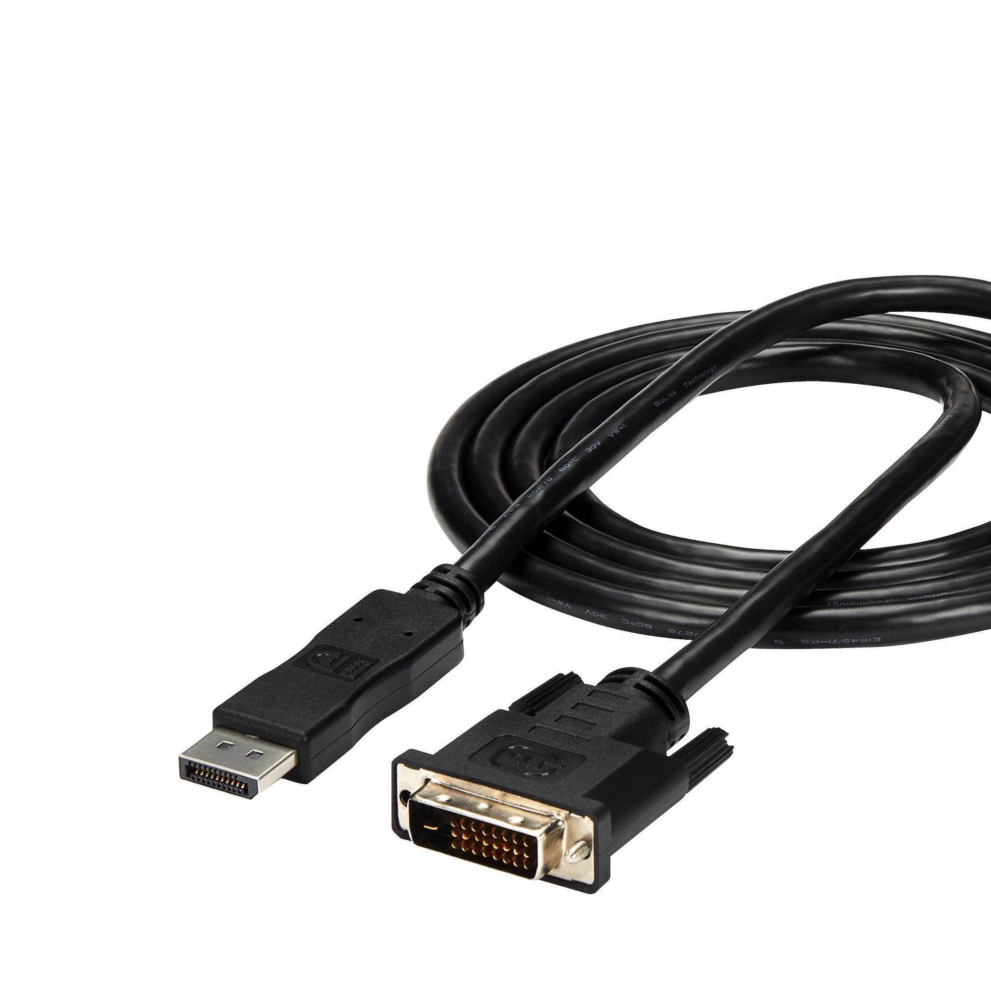 STARTECH.COM  StarTech.com 1,8m DisplayPort auf DVI Kabel - DisplayPort auf DVI Adapterkabel 1080p Video - DisplayPort zu DVI-D Kabel Single Link - DP zu DVI Monitor Kabel - DP 1.2 zu DVI Konverter 