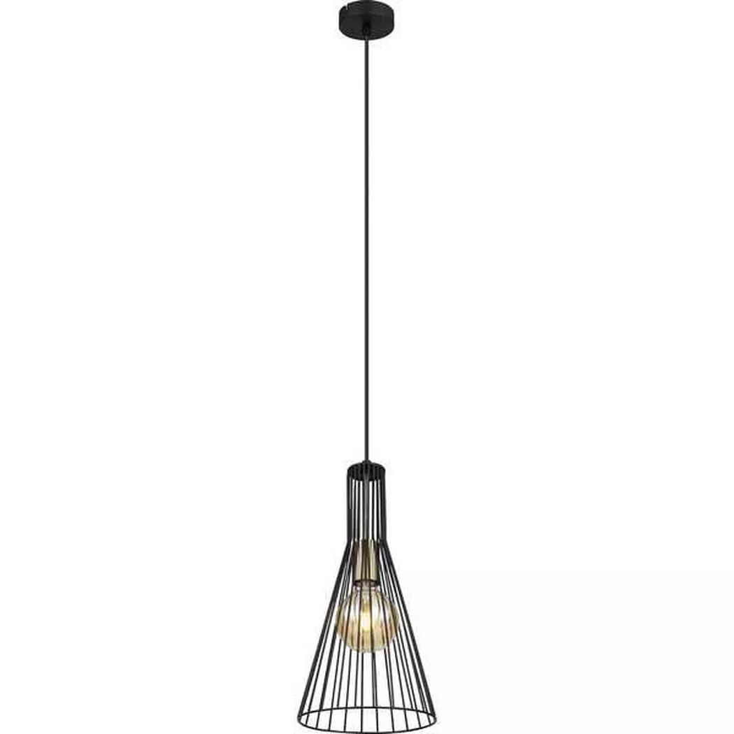 mutoni – Hängeleuchte Metall 1xE27, One Size, Schwarz