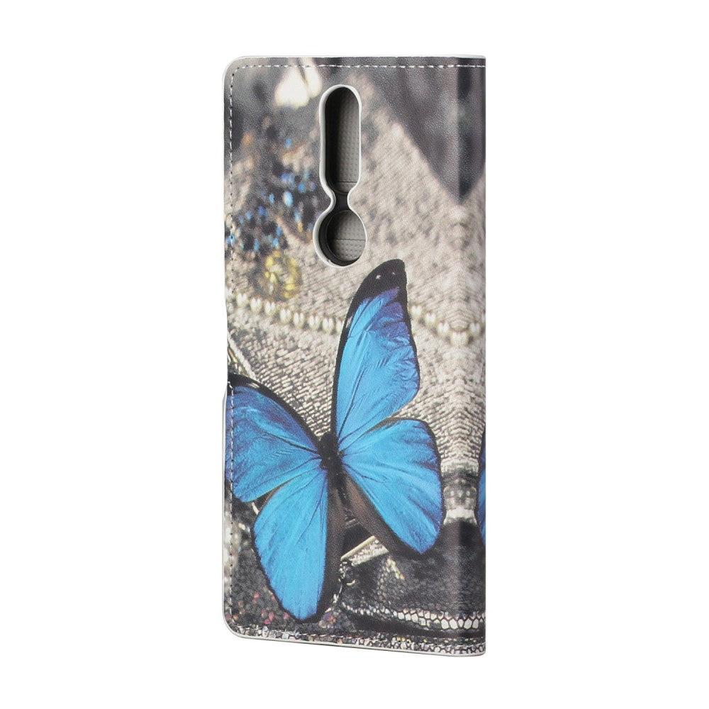 Cover-Discount  custodia Nokia 2.4 - Farfalla in pelle nera 