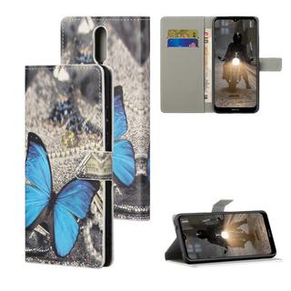 Cover-Discount  custodia Nokia 2.4 - Farfalla in pelle nera 