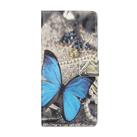 Cover-Discount  custodia Nokia 2.4 - Farfalla in pelle nera 