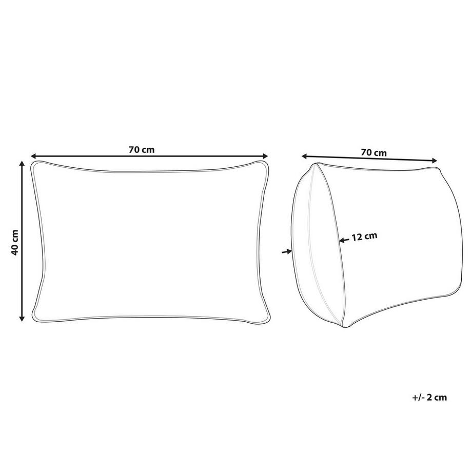 Beliani Dekokissen aus Polyester Retro BARJA  