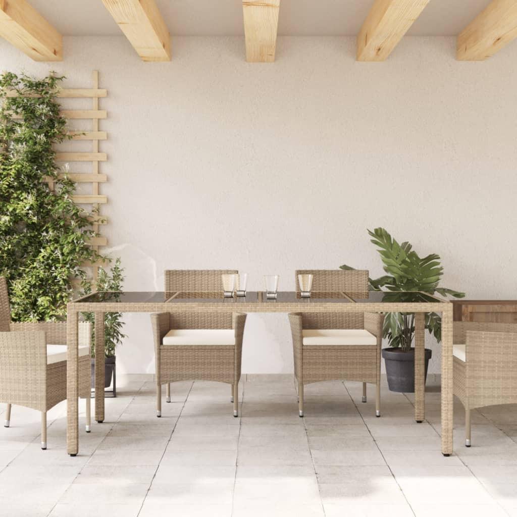 VidaXL Table de jardin rotin synthétique  