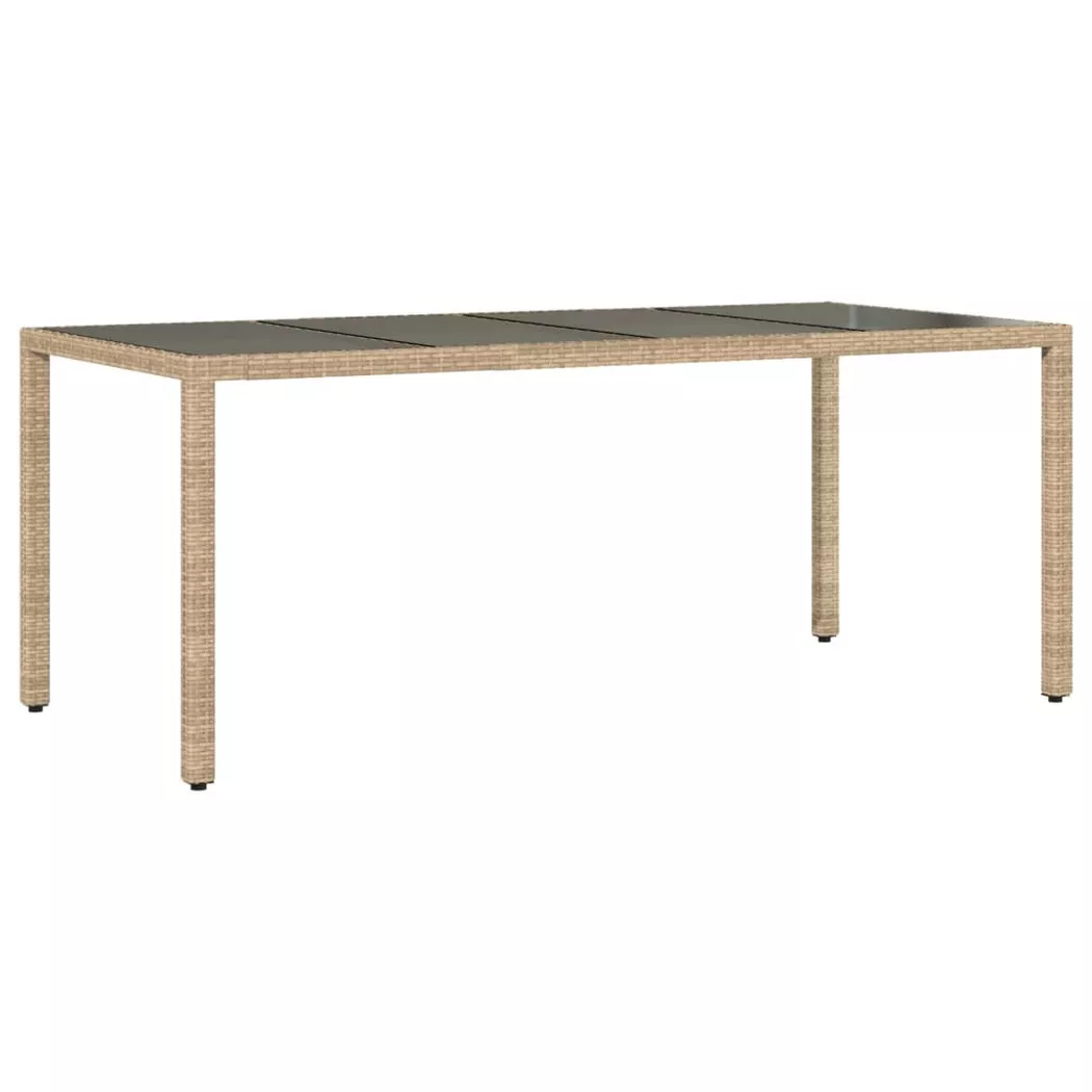 VidaXL - Table de jardin rotin synthétique, One Size, Beige