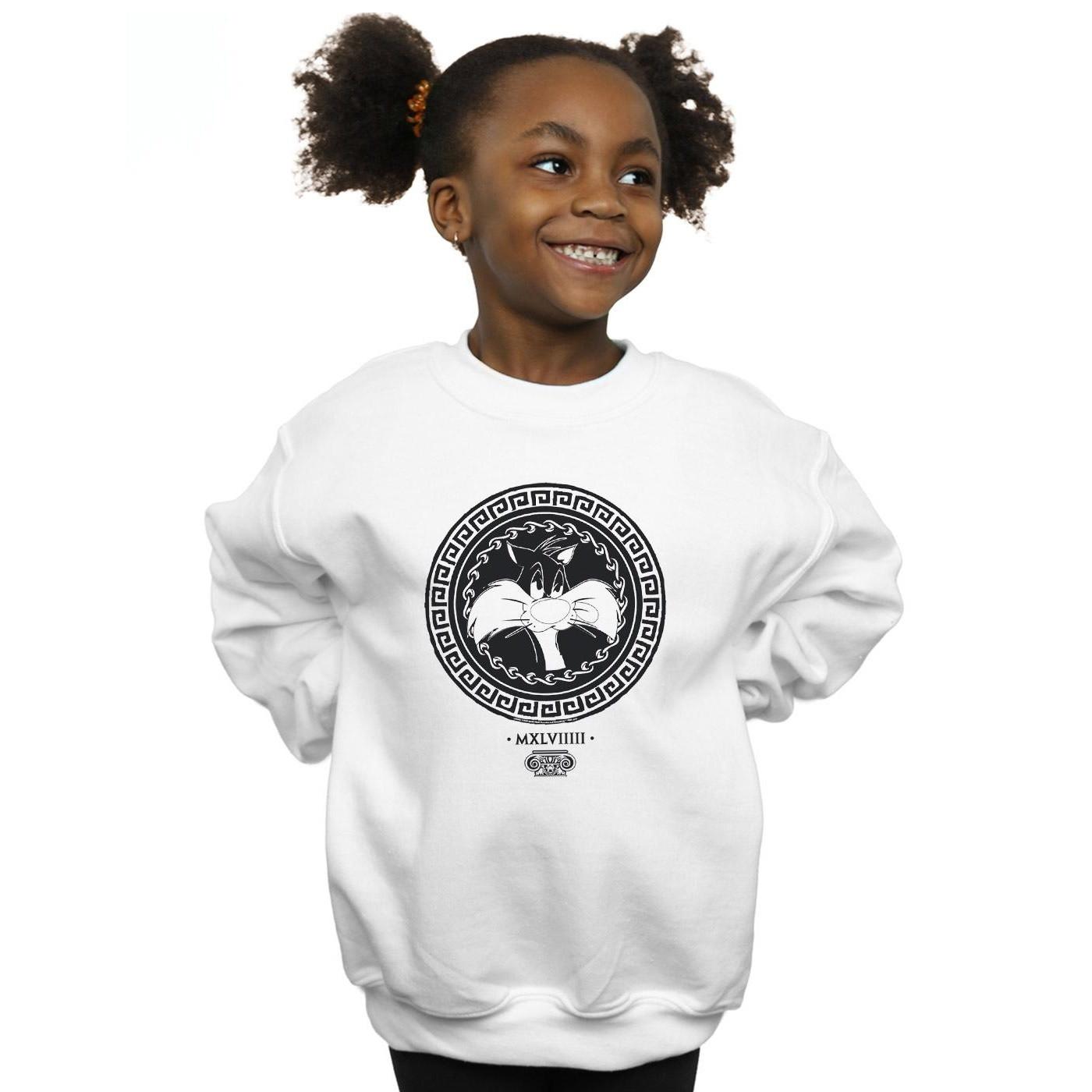 LOONEY TUNES  Sylvester Greek Circle Sweatshirt 