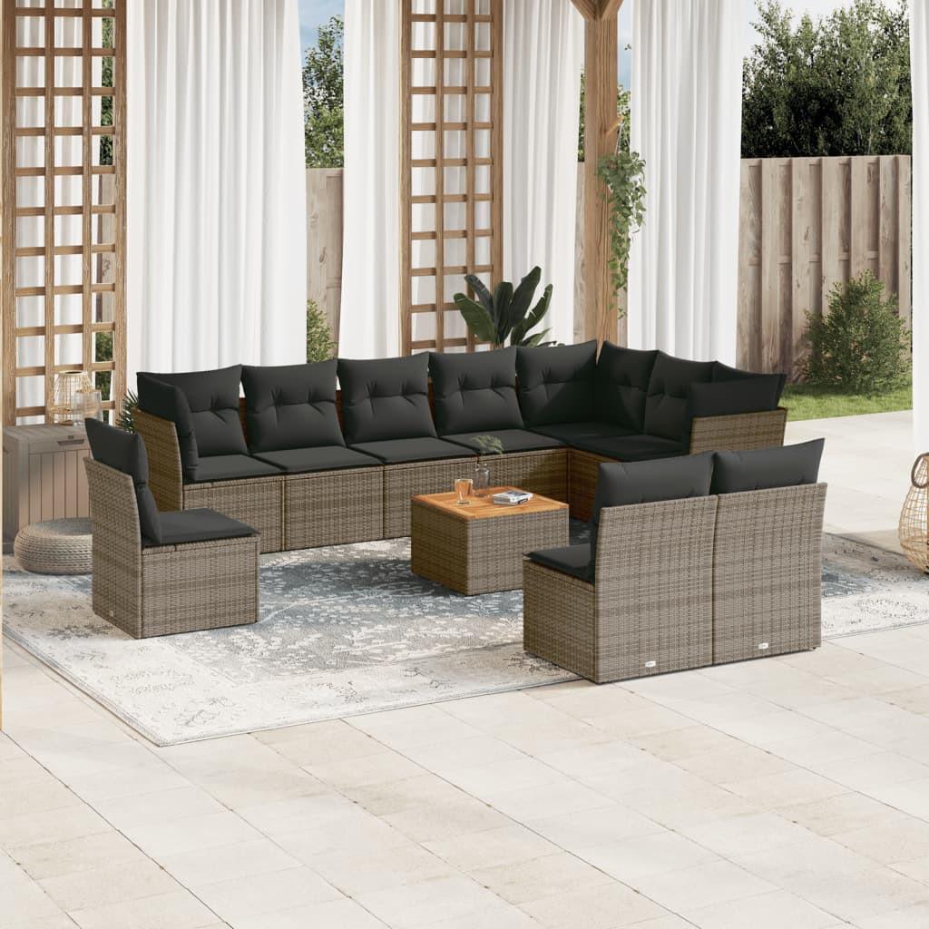 VidaXL set divano da giardino Polirattan  