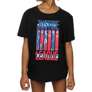 DC COMICS  Tshirt JUSTICE LEAGUE MOVIE TEAM FLAG 