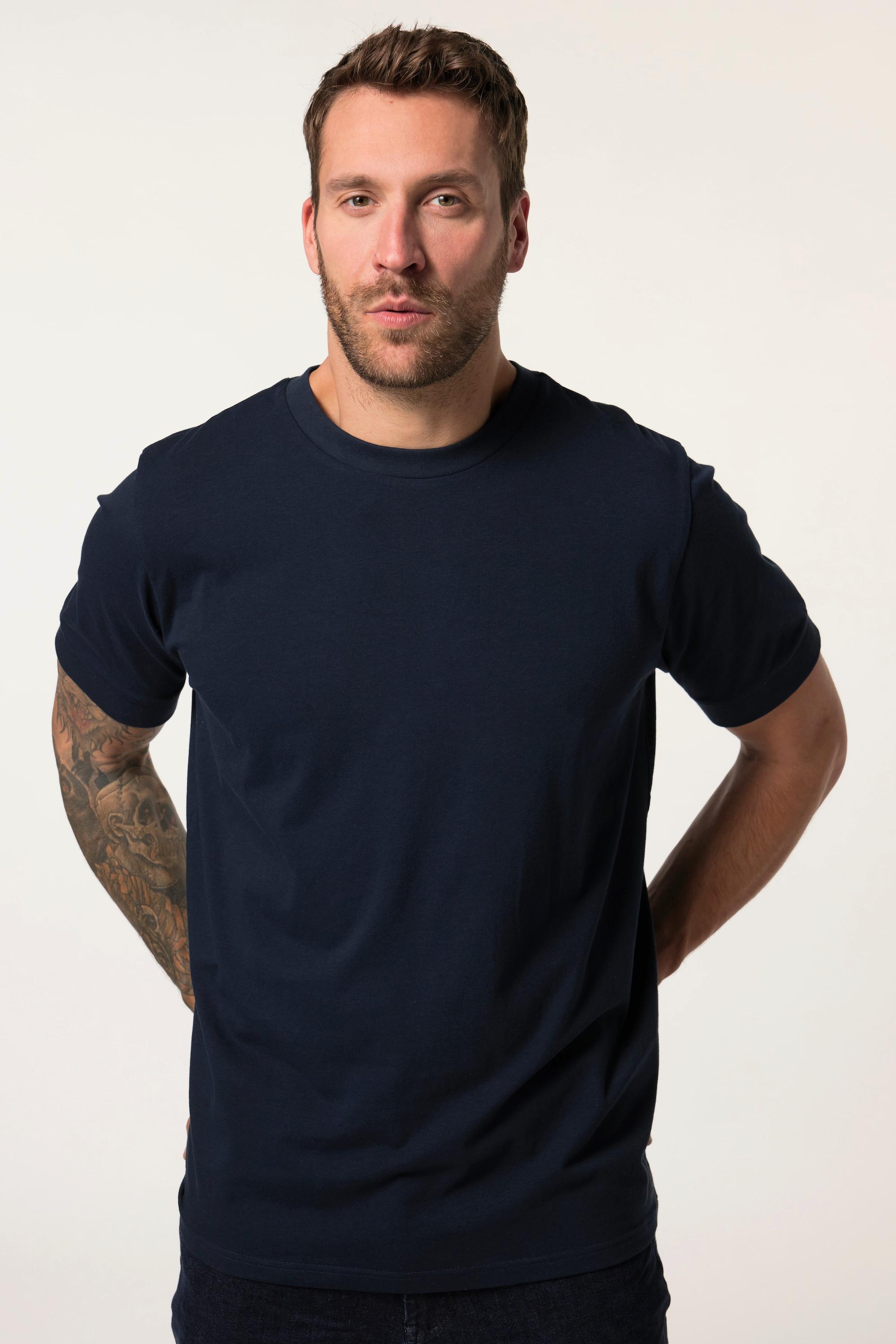 JP1880  T-shirt JP1880 con FLEXNAMIC® e mezze maniche blu scuro 