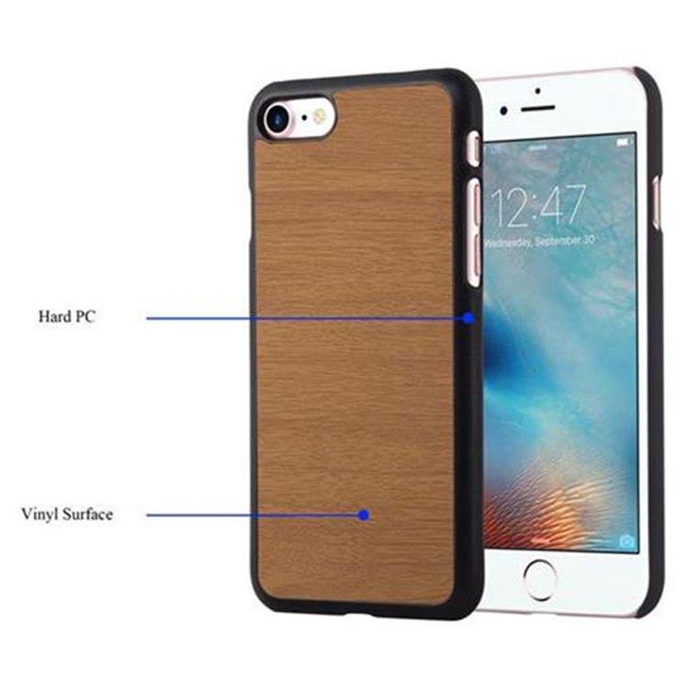 Cadorabo  Hülle für Apple iPhone 7  7S  8  SE 2020 TPU Silikon Holz 