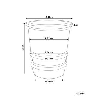 Beliani Cache-pot en Terre cuite Traditionnel LILIUM  