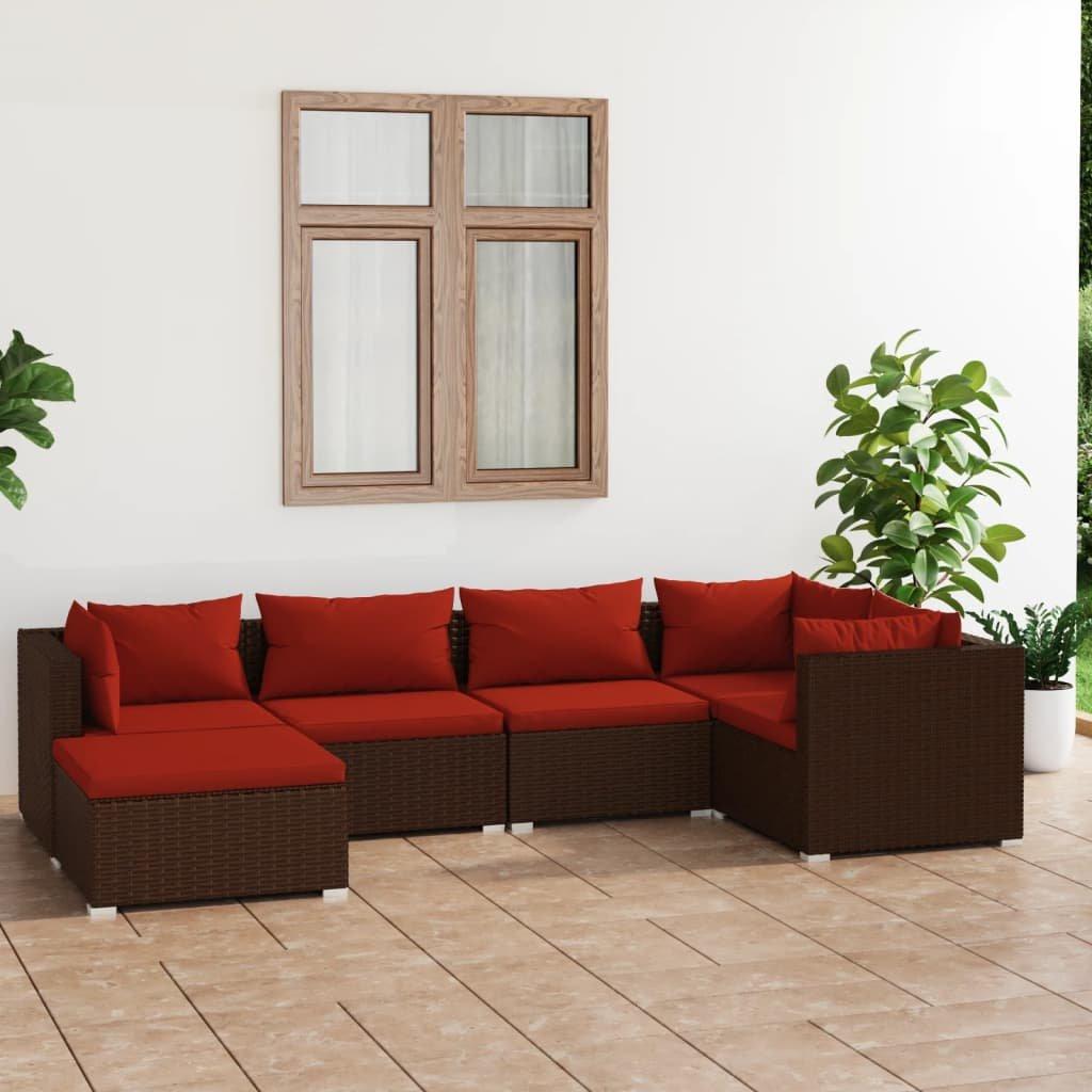 VidaXL set salotto da giardino Polirattan  