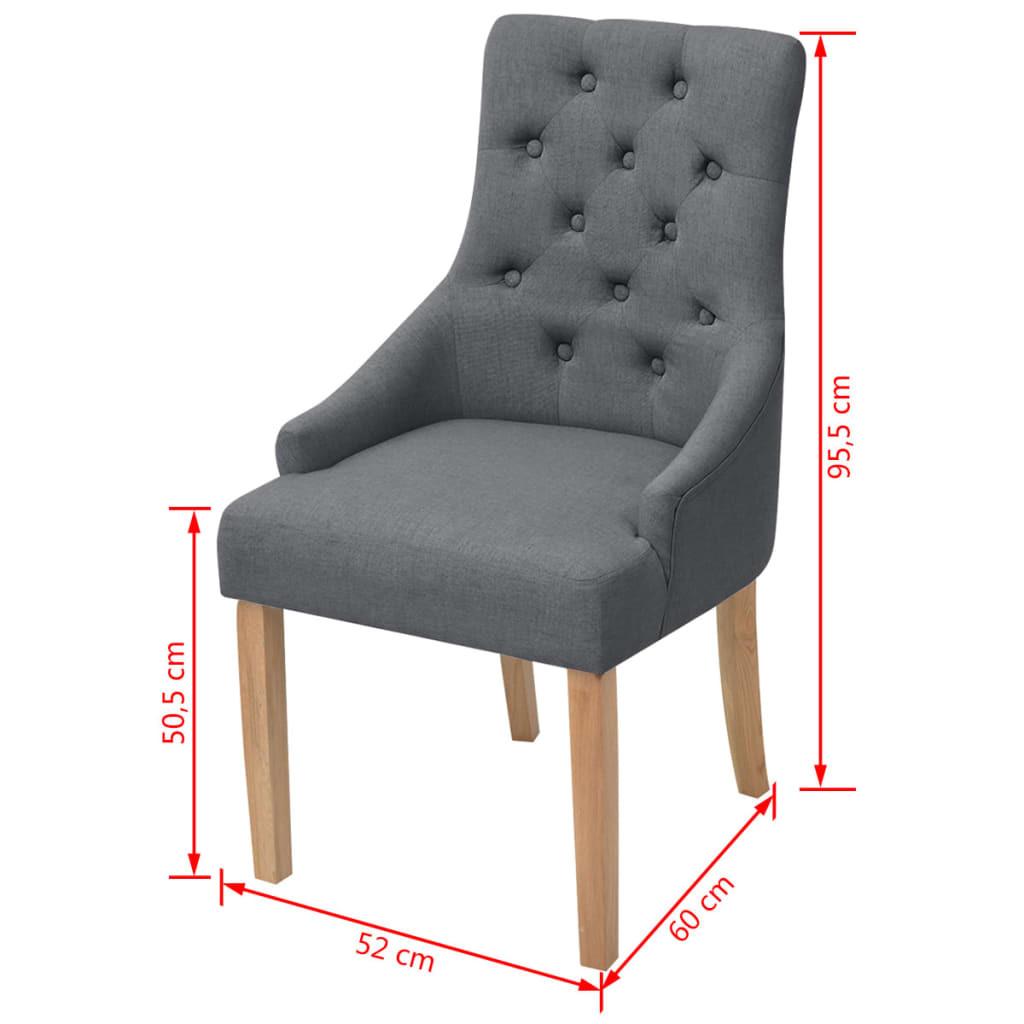 VidaXL sedia da pranzo Tessuto  