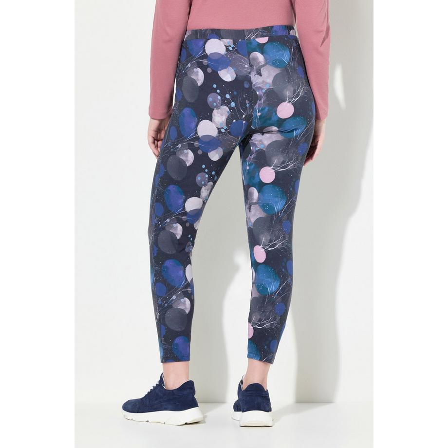 Ulla Popken Legging Imprimé Graphique Taille Élastique Coton Bio  