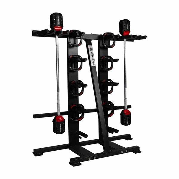 GladiatorFit  Komplette Aufbewahrung von Discs und GladiatorFit-Schnellverschlussstangen 